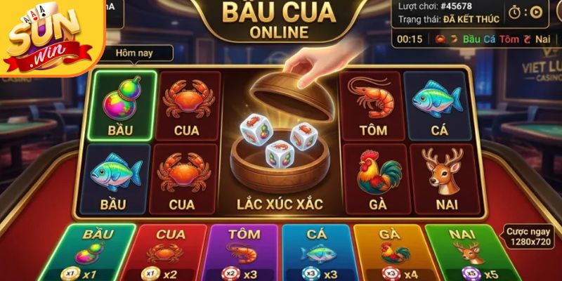 Quy trình lắc xúc xắc của bầu cua Sunwin